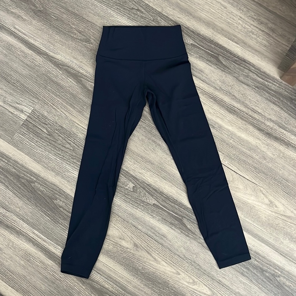 Lululemon Navy Align 25” leggings, gently used